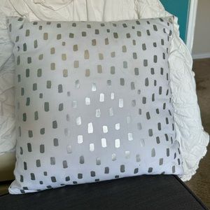 Silver Dot Throw Pillow